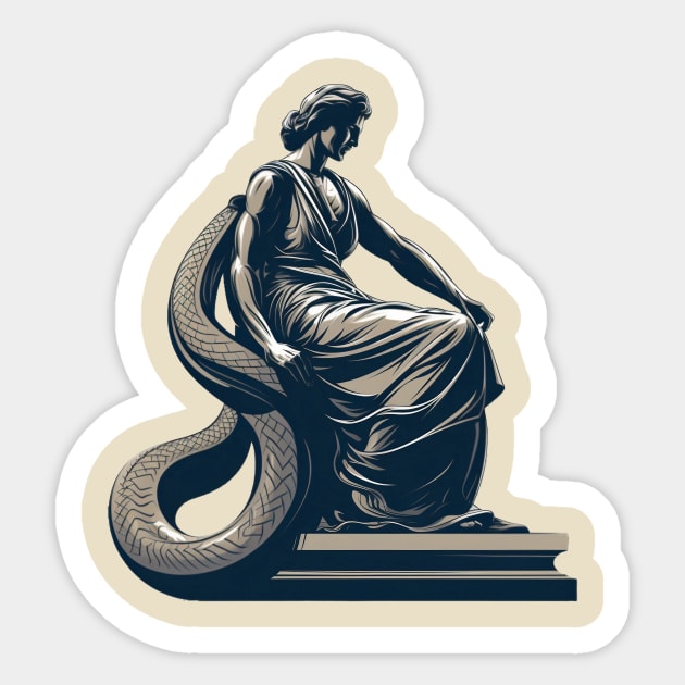 Statue Sticker by Print on earth